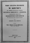 Wody kwano-eleziste w Krynicy pod wzgldem przyrodzonych wasnoci [REPRINT oryg.wyd. z 1857 roku]