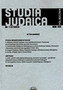 Studia Judaica 1/2014 Rok XVII: 1(33)2014 (procznik) --PROMOCJA--
